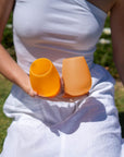 sunflower + apricot | fegg | silicone unbreakable glasses