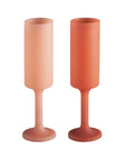 terra + peach | seff | unbreakable silicone champagne flute | porter green, champagne flutes, unbreakable champagne flutes, champagne flute glasses, coloured champagne glasses, champagne flutes australia