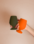 terre | stemm | silicone unbreakable wine glasses - porter green | style + sustainability