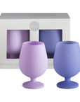 tanzanite + amethyst | stemm | silicone unbreakable wine glasses