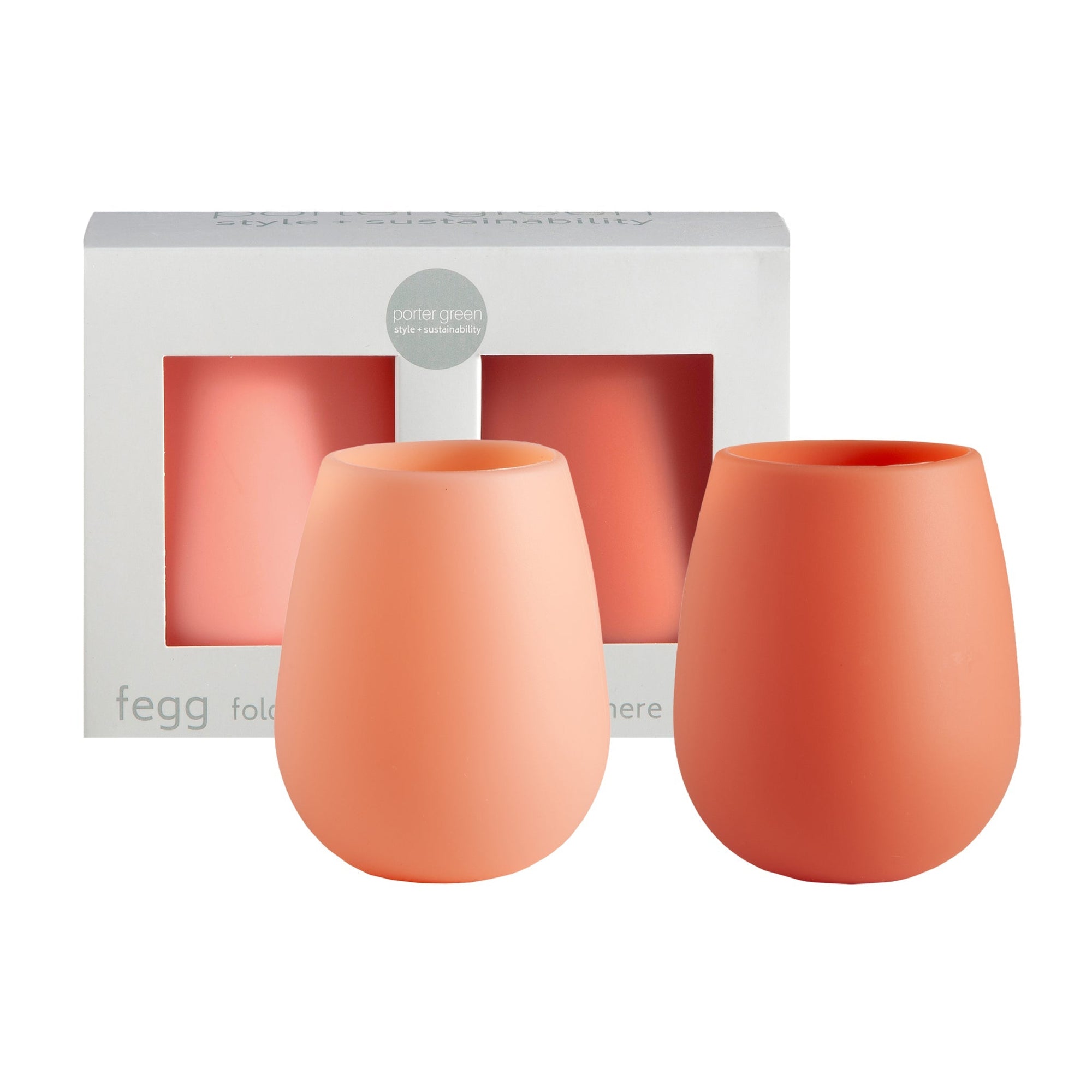 terra + peach | fegg | silicone unbreakable glasses - porter green | style + sustainability