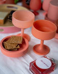 terra + peach | mecc | silicone unbreakable cocktail glasses - porter green | style + sustainability