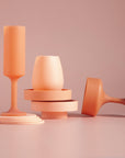 terra + peach | mecc | silicone unbreakable cocktail glasses - porter green | style + sustainability