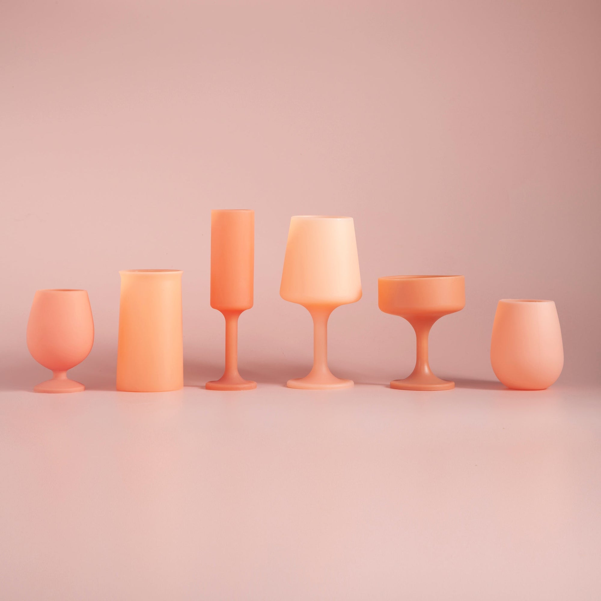 terra + peach | seff | silicone unbreakable champagne flute - porter green | style + sustainability