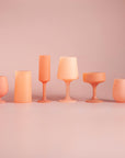 terra + peach | seff | silicone unbreakable champagne flute - porter green | style + sustainability