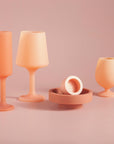 terra + peach | seff | silicone unbreakable champagne flute - porter green | style + sustainability