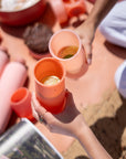terra + peach | stegg | silicone unbreakable highball glasses - porter green | style + sustainability