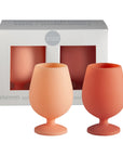 terra + peach | stemm | silicone unbreakable wine glasses - porter green | style + sustainability