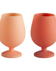 terra + peach | stemm | silicone unbreakable wine glasses - porter green | style + sustainability