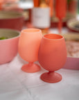terra + peach | stemm | silicone unbreakable wine glasses - porter green | style + sustainability