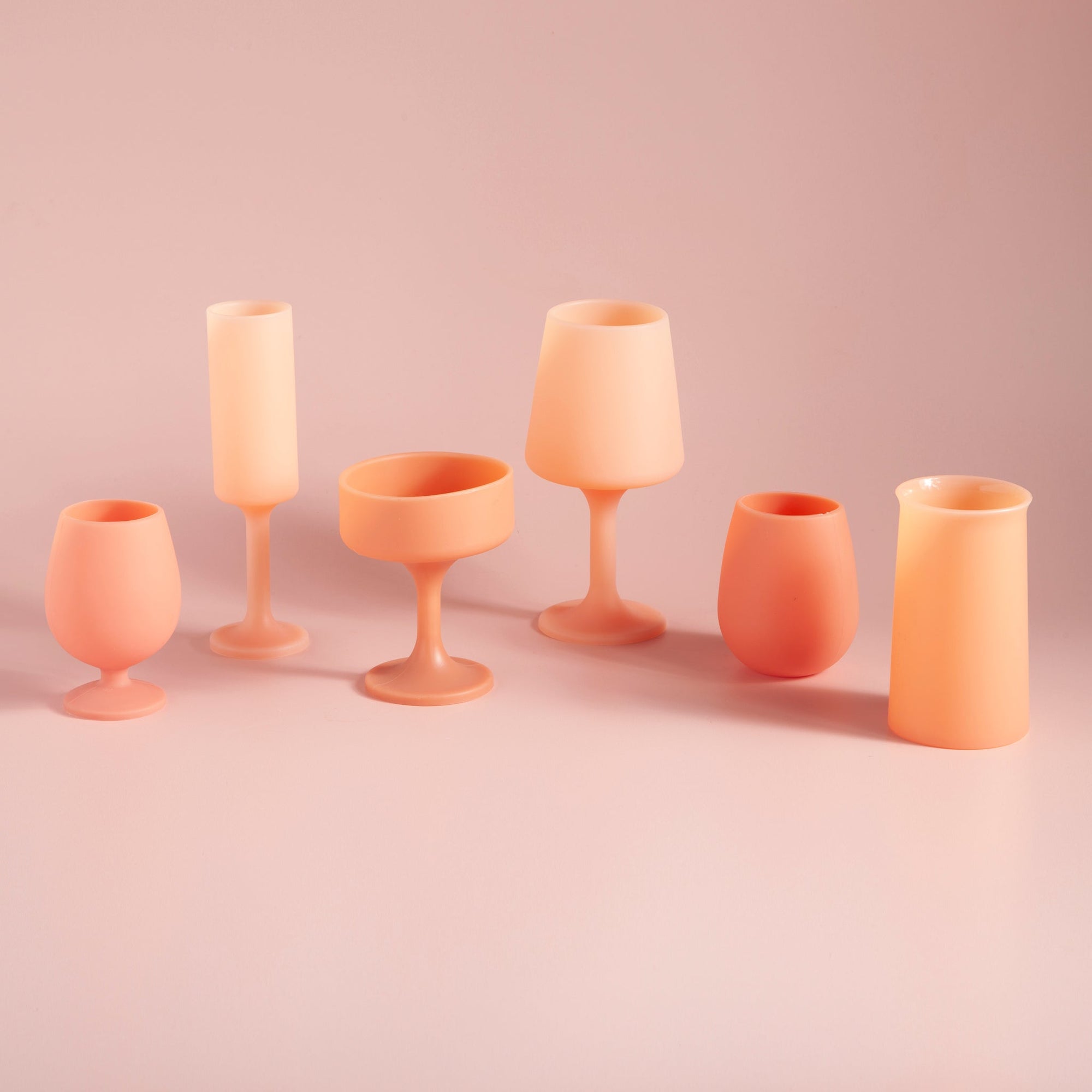 terra + peach | stemm | silicone unbreakable wine glasses - porter green | style + sustainability