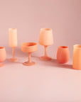 terra + peach | stemm | silicone unbreakable wine glasses - porter green | style + sustainability