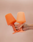 terra + peach | swepp | silicone unbreakable wine glasses - porter green | style + sustainability
