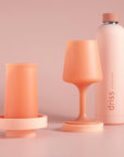 terra + peach | swepp | silicone unbreakable wine glasses - porter green | style + sustainability