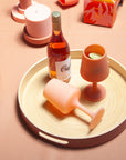 terra + peach | swepp | silicone unbreakable wine glasses - porter green | style + sustainability