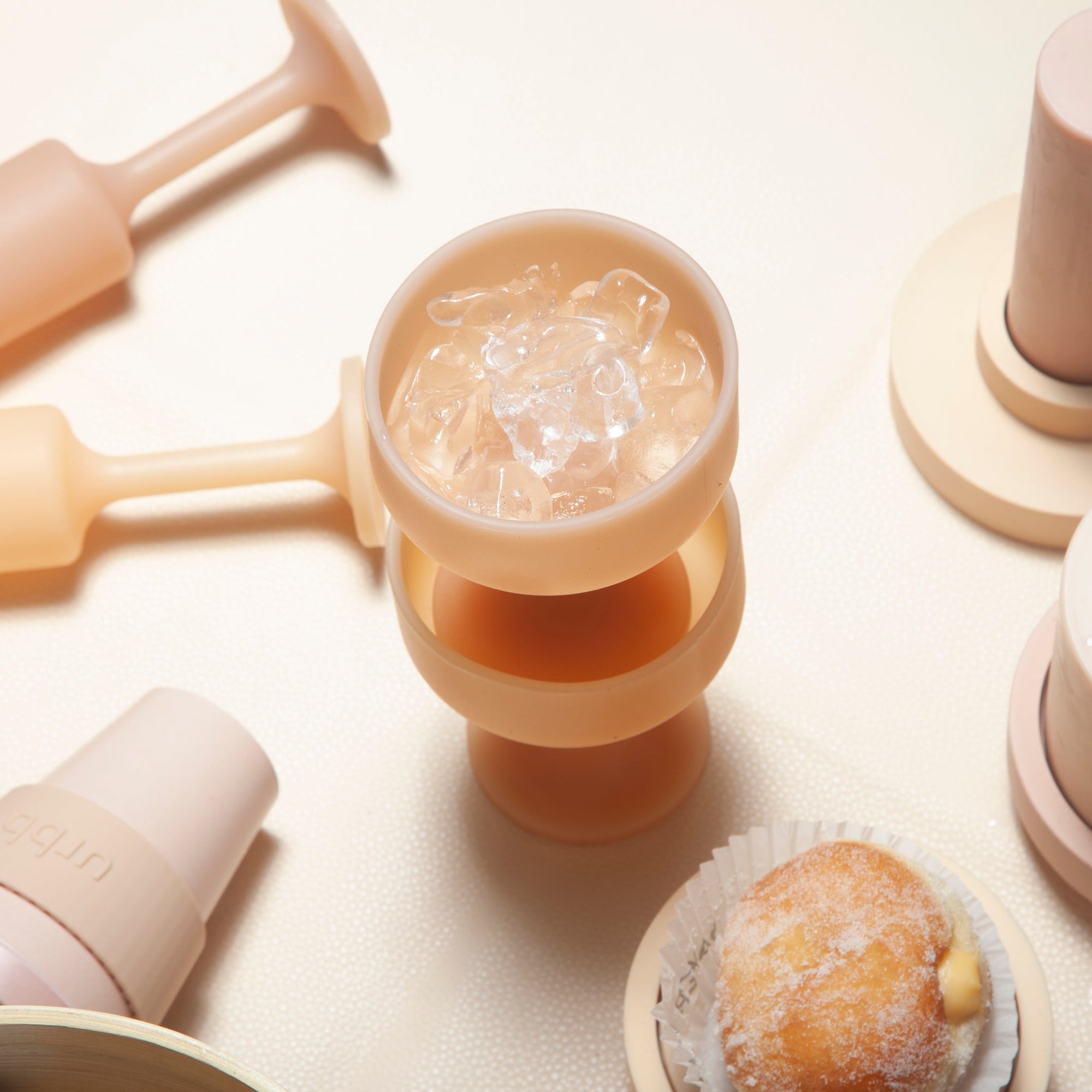 wheat + oat | mecc | silicone unbreakable cocktail glasses - porter green | style + sustainability