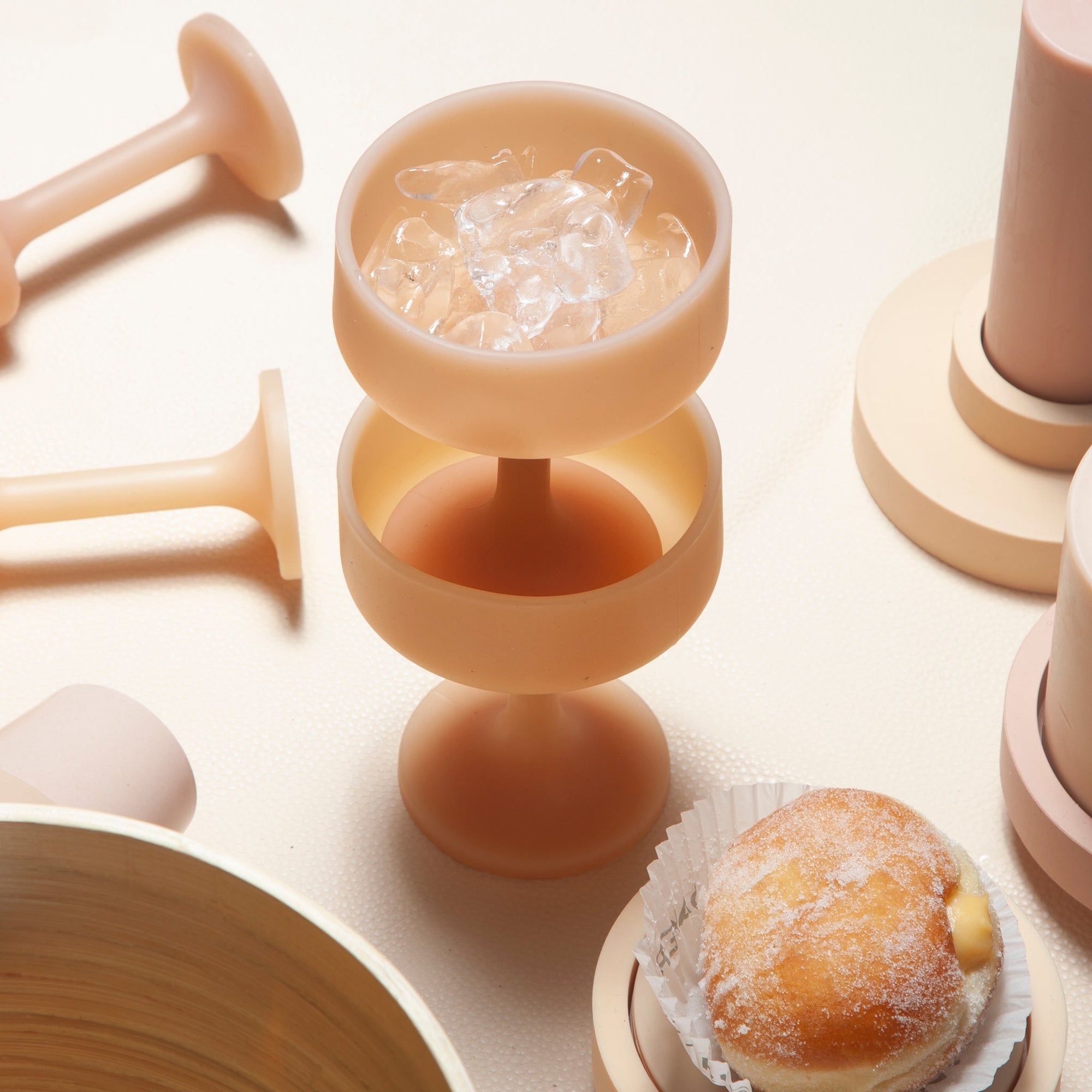 wheat + oat | mecc | silicone unbreakable cocktail glasses - porter green | style + sustainability