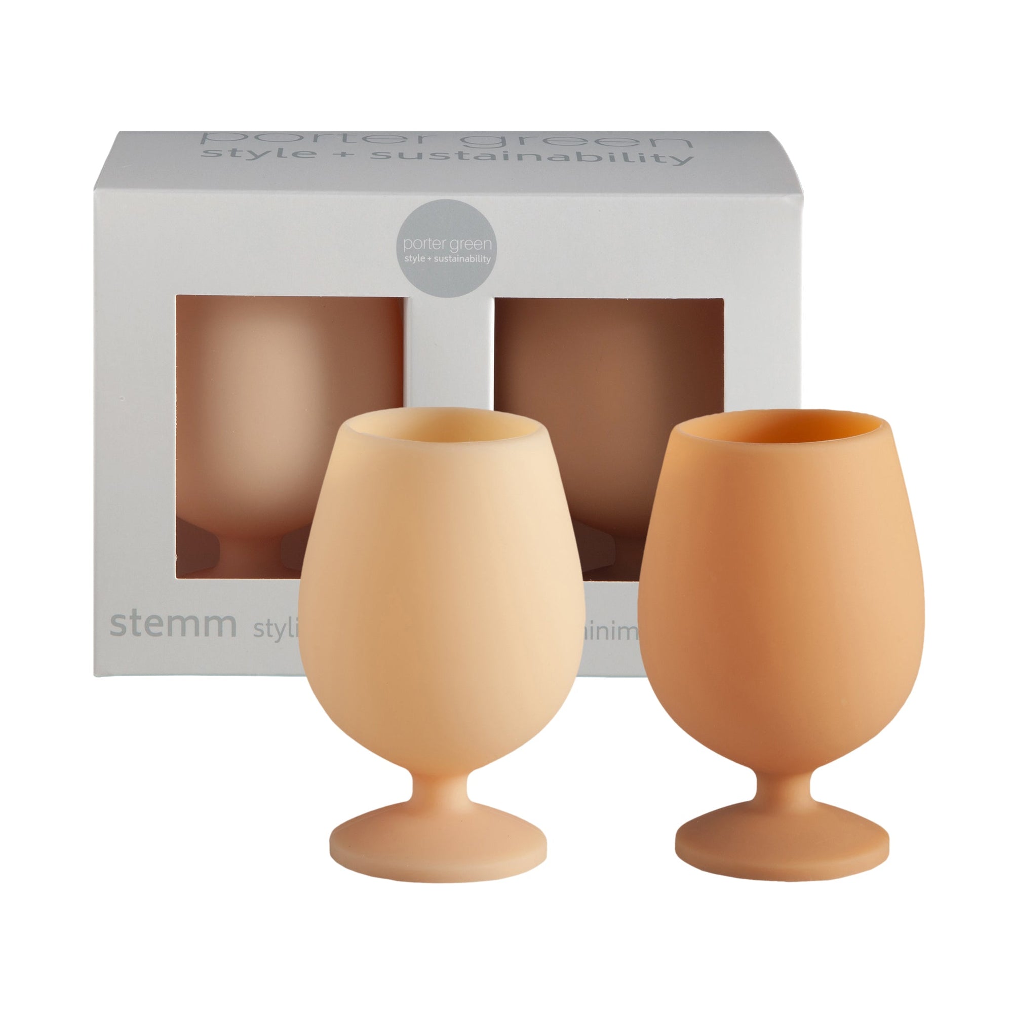 wheat + oat | stemm | silicone unbreakable wine glasses - porter green | style + sustainability