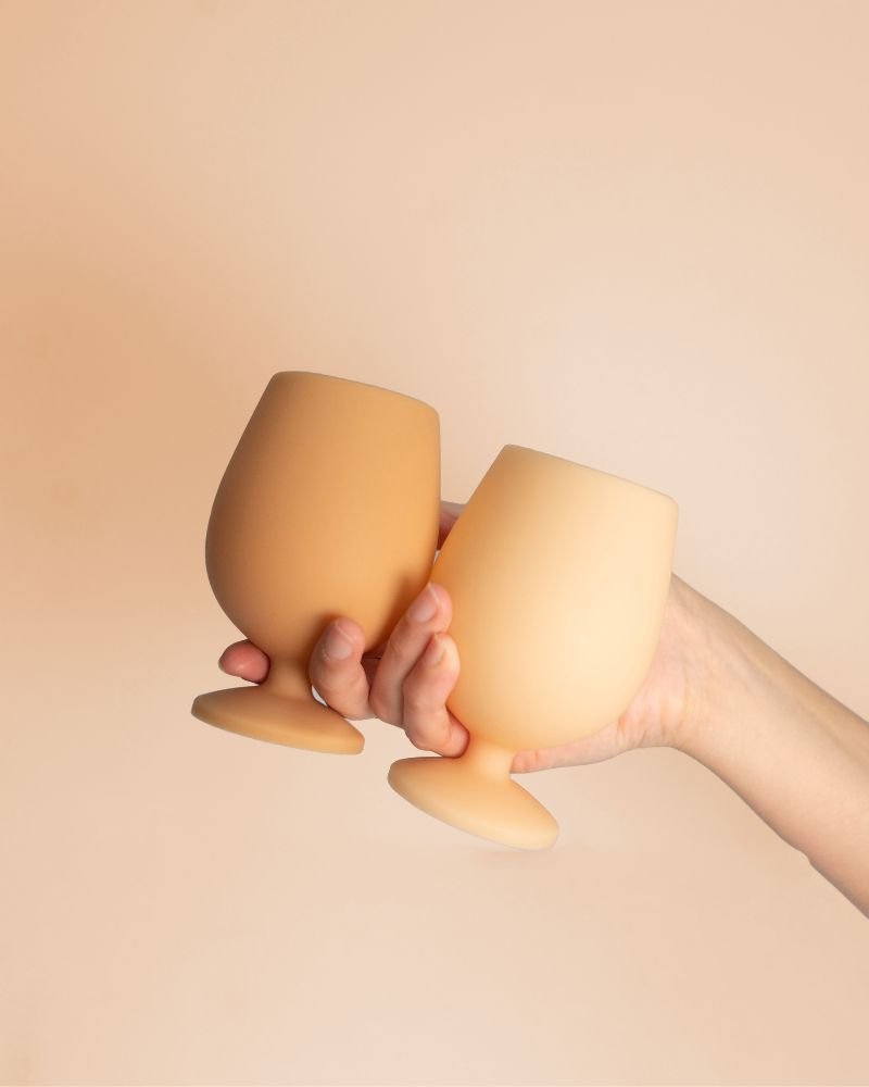 wheat + oat | stemm | silicone unbreakable wine glasses - porter green | style + sustainability