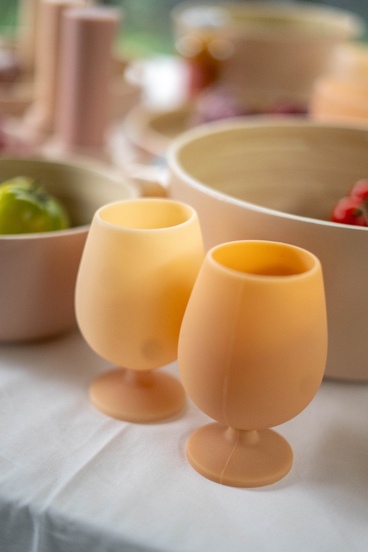 wheat + oat | stemm | silicone unbreakable wine glasses - porter green | style + sustainability
