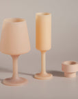 wheat + oat | swepp | silicone unbreakable wine glasses - porter green | style + sustainability