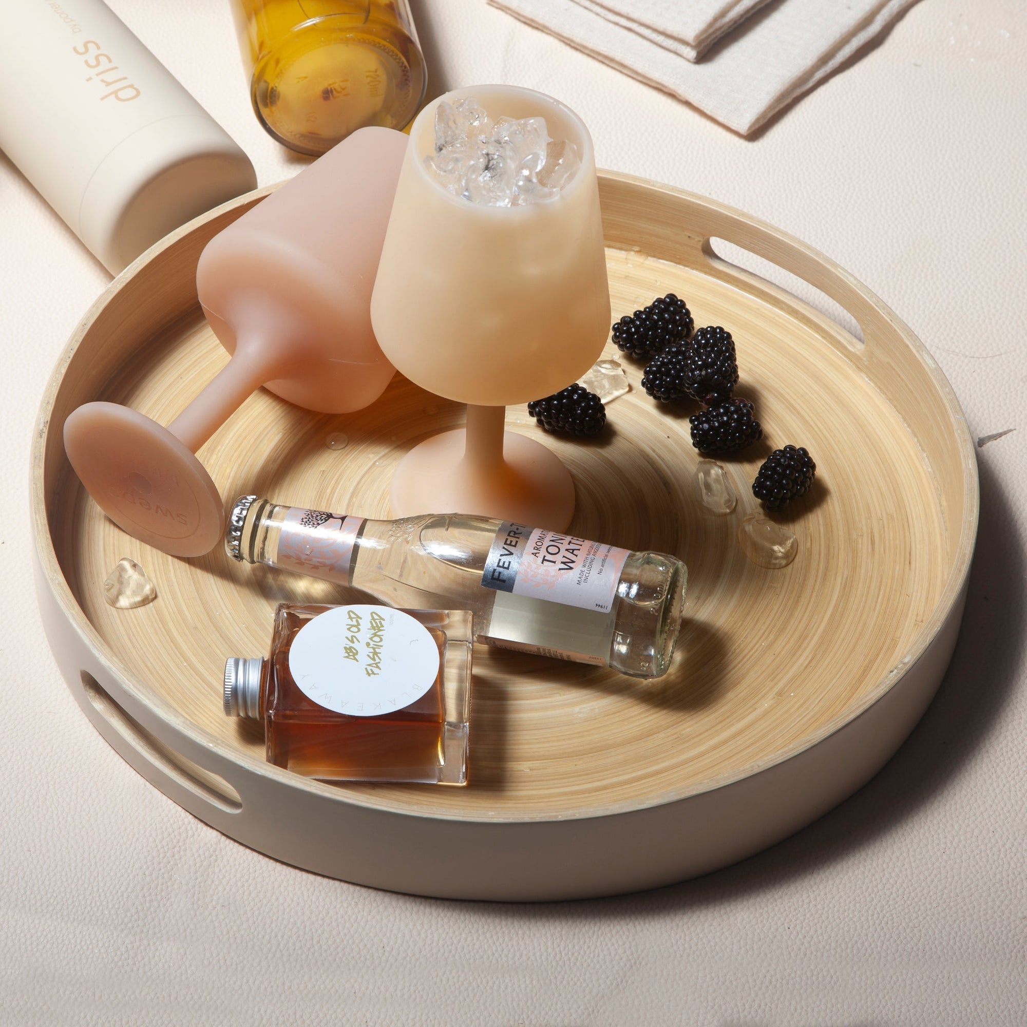 wheat + oat | swepp | silicone unbreakable wine glasses - porter green | style + sustainability